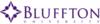 logo: bluffton university logo with purple geometric emblem